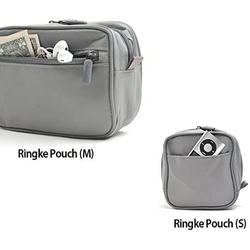 Ringke Travel Organizer Pouch For Phone Accssoies, Compact Devices, Chargers Storage Bag (Medium) - Grey